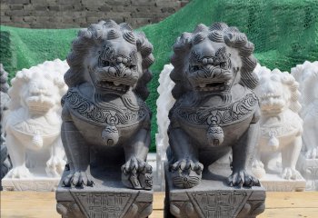 獅子雕塑-庭院家用鎮宅仿古青石獅子雕塑