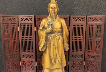 扁鵲雕塑-校園銅雕黃銅噴金歷史名醫(yī)扁鵲雕塑