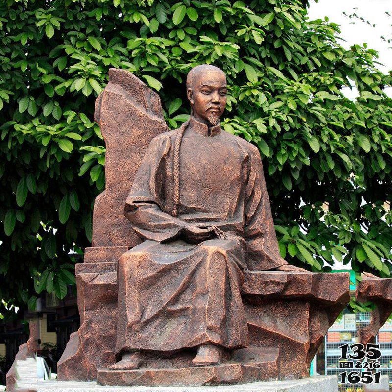 葉天士雕塑-公園歷史名人清朝醫(yī)學(xué)家葉天士純銅雕像高清圖片