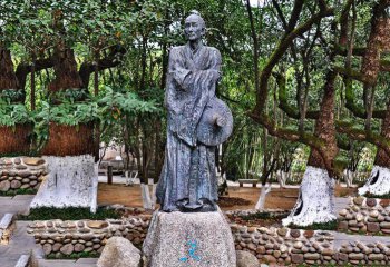 八大山人銅雕塑像-中國(guó)古代歷史名人著名畫家朱耷雕像