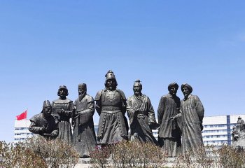 成吉思汗雕塑-景區(qū)公園景觀(guān)銅雕成吉思汗雕塑