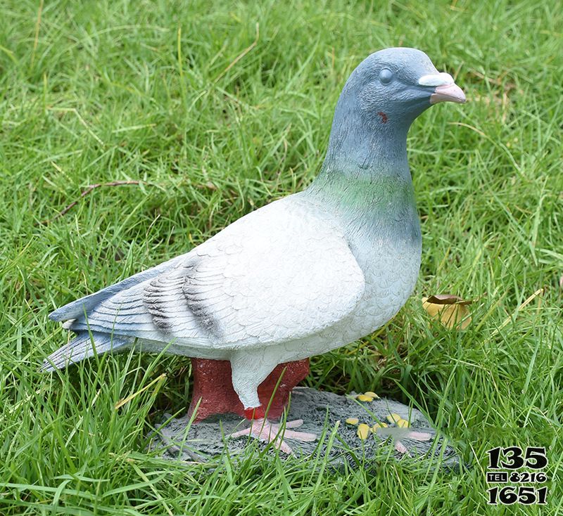 鴿子雕塑-仿真鴿子擺件模型花園園林動(dòng)物景觀(guān)雕塑戶(hù)外庭院草坪裝飾鴿子雕塑高清圖片