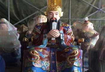 判官雕塑-玻璃鋼彩繪寺廟景區(qū)判官雕塑