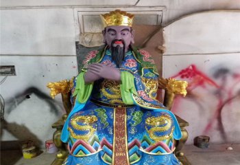 三官雕塑-玻璃鋼彩繪大型仿真戶(hù)外寺廟景觀三官雕塑