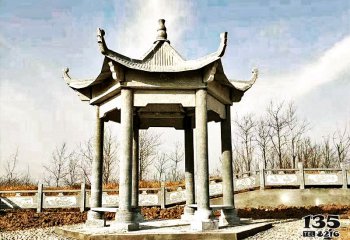 涼亭雕塑-青石仿古建筑園林景觀(guān)休息涼亭雕塑