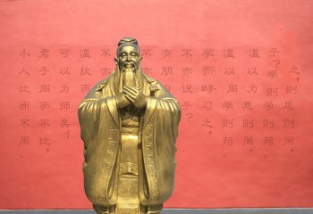 孔子雕像-寺廟擺放教育玻璃鋼訪(fǎng)談人物雕塑