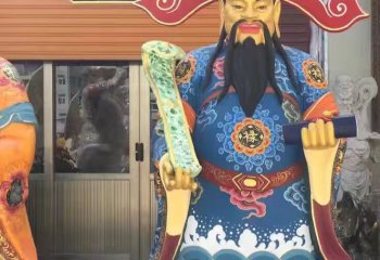 福祿壽雕塑-景區大型玻璃鋼彩繪神佛祿星福祿壽雕塑