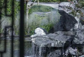 假山雕塑-野山石駁岸 園林假山流水景觀