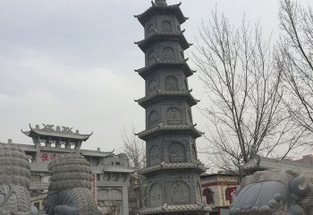 佛塔雕塑-仿古青石石燈制作雕刻寺廟景區(qū)石雕