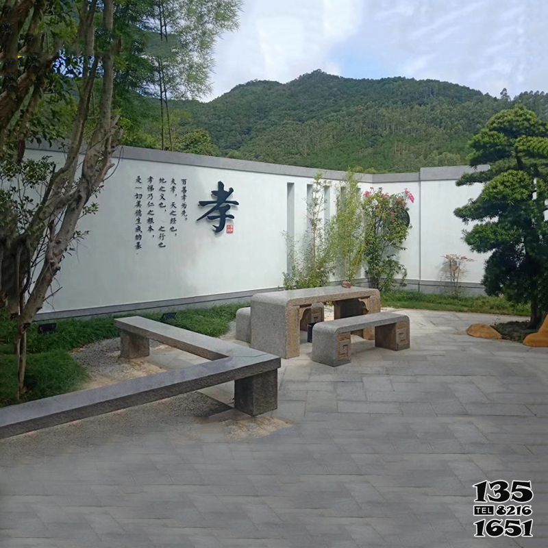 凳子雕塑-小區(qū)公園園林石雕仿古長凳雕塑高清圖片