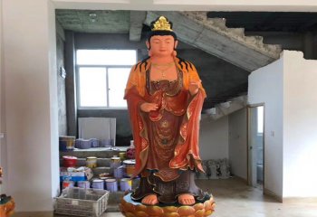 三圣雕塑-景區玻璃鋼彩繪寺廟供奉佛像三圣雕塑