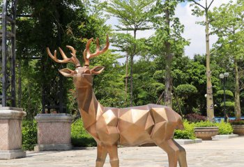 梅花鹿雕塑-戶外大型動物景觀裝飾品梅花鹿雕塑