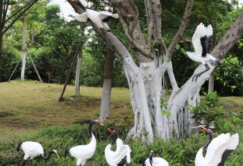 鶴雕塑-公園創(chuàng)意仿真動物景觀鶴雕塑