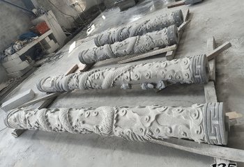 龍柱雕塑-龍柱石雕寺廟古建裝飾龍柱雕塑