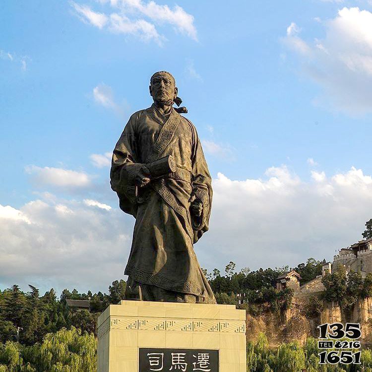 司馬遷雕塑-景區景點大型歷史名人中國古代著名史學家司馬遷雕塑高清圖片