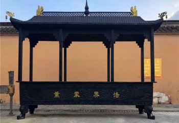 香爐雕塑-鏤空鑄造長(zhǎng)形道觀(guān)佛堂上香長(zhǎng)形香爐雕塑