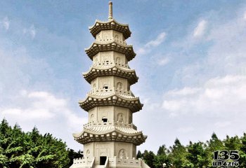 佛塔雕塑-城市廣場(chǎng)擺放花崗巖多層石塔