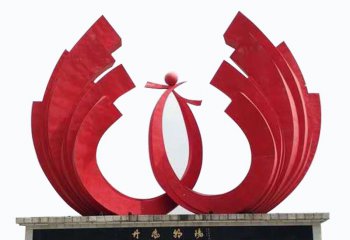 價(jià)值觀雕塑-公園抽象藝術(shù)玻璃鋼價(jià)值觀雕塑