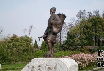 李時珍雕塑-醫(yī)院景區(qū)公園古代醫(yī)學(xué)家李時珍鍛造純銅雕塑