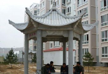 涼亭雕塑-小區(qū)廣場(chǎng)擺放休息六角仿古建涼亭雕塑