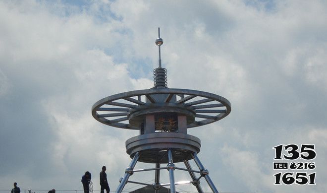 避雷針雕塑-公園廣場創意鏤空避雷針雕塑高清圖片