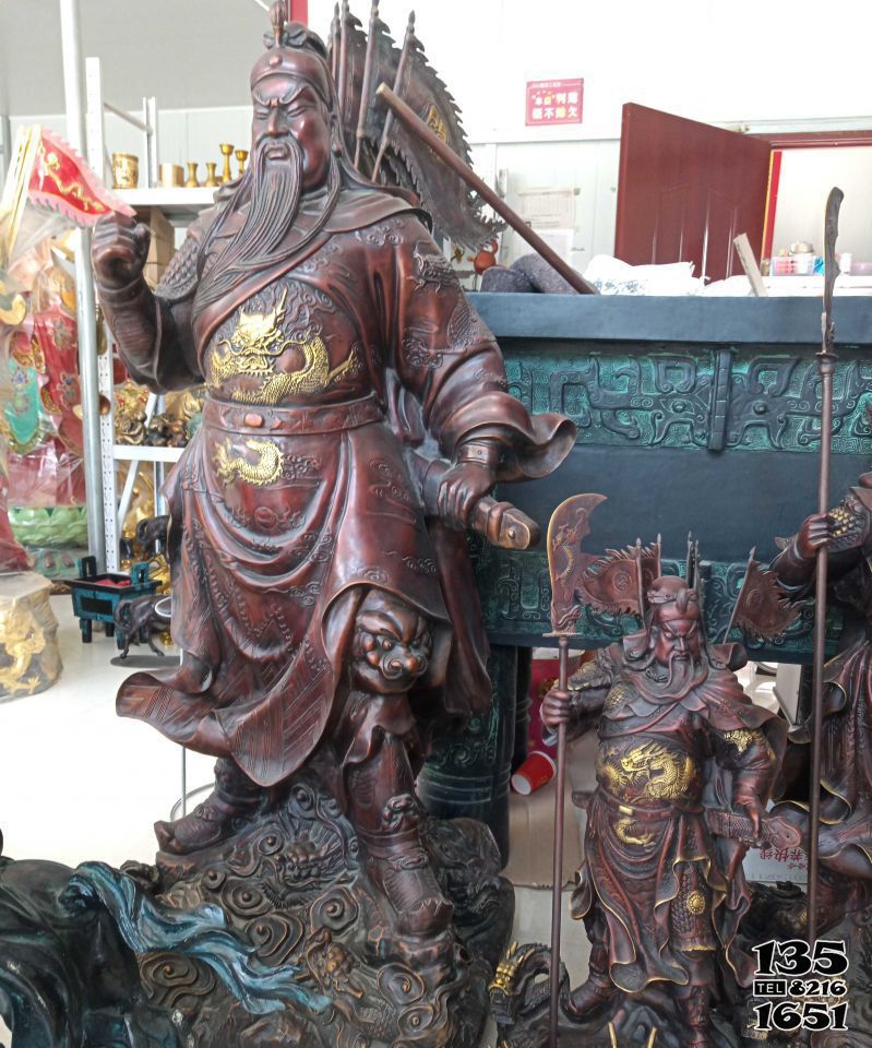 關(guān)公雕塑-銅雕戶(hù)外大型武財(cái)神關(guān)公雕塑高清圖片