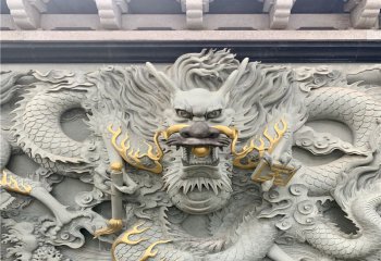 九龍壁雕塑-宗教寺廟九龍壁畫浮雕青石雕塑