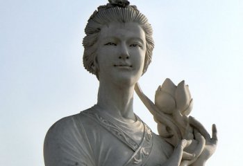 古代美女褒姒，白玉雕像惟妙惟肖 