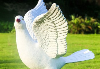 鴿子雕塑-玻璃鋼樹脂大型仿真動物公園草坪鴿子雕塑