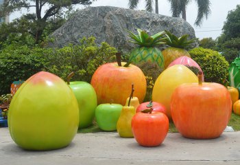 水果雕塑-植物園仿真植物假蔬菜水果玻璃鋼雕塑