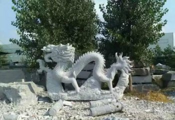 公園石雕龍-大理石龍雕塑