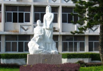 校園人物晨讀的學生-晨讀的學生校園人物石雕