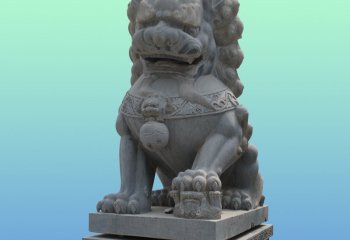 青石雕石獅子-青石雕刻鎮(zhèn)宅看門(mén)獅子