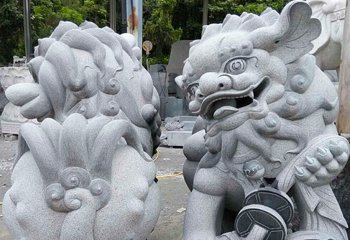 石雕獻(xiàn)錢(qián)獅-石雕獻(xiàn)錢(qián)獅南方獅子雕塑