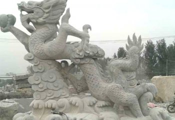 大理石雕龍-公園大理石龍石雕