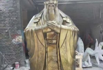 校園玻璃鋼仿銅先師孔子雕像-玻璃鋼仿銅孔子 校園孔子雕像