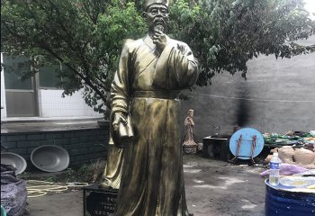 銅雕校園古代名人白居易-校園名人銅雕 銅雕白居易