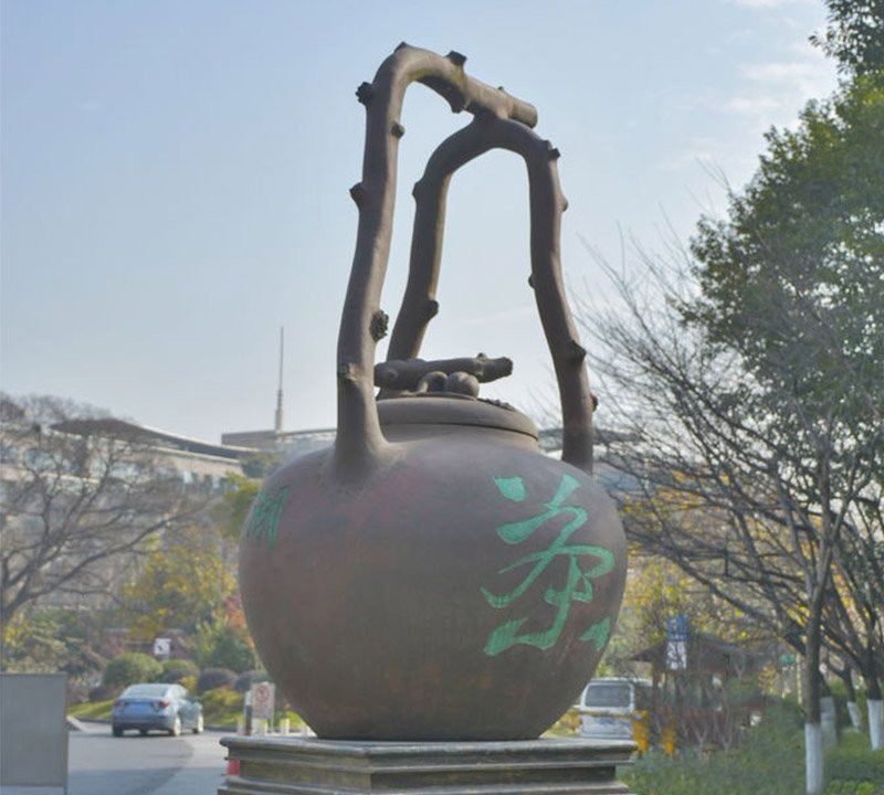 景區大型茶壺銅雕-景區茶壺銅雕 大型茶壺銅雕高清圖片