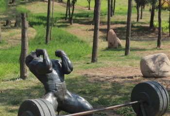 公園人物舉重運動員銅雕-公園人物銅雕 舉重運動員銅雕