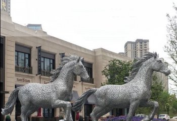 水景不銹鋼鏤空馬雕塑-水景不銹鋼馬雕塑 不銹鋼鏤空馬雕塑